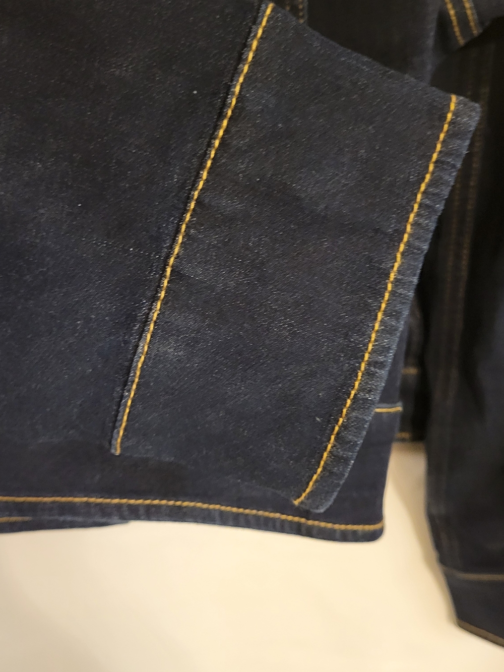 G by Giuliana Dark Indigo Denim Jacket with Gold Sequin Embellishment - 2X - Picture 5 of 7